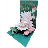 Handmade 3D Pop Up Birthday Card Have a Beautiful Birthday Flowers Celebrations love friend family 